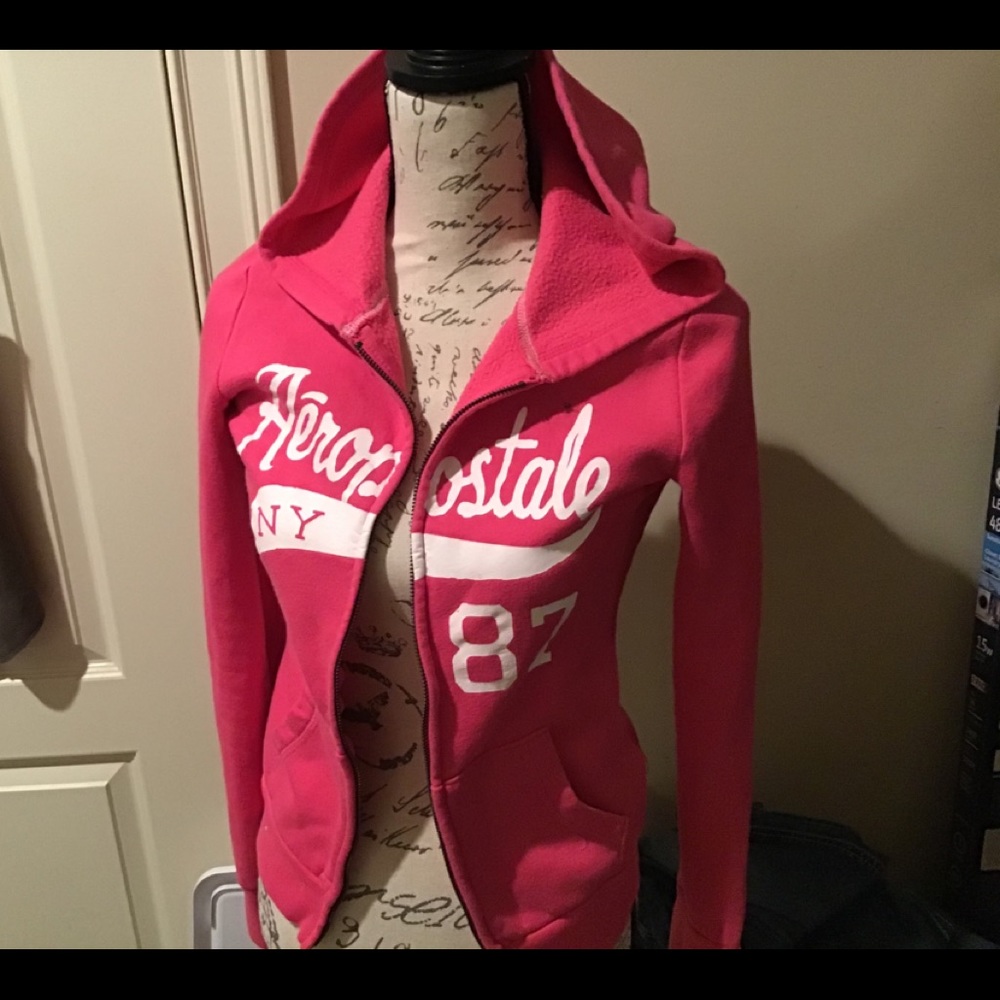 Hot pink Aeropostale hoodie sweater